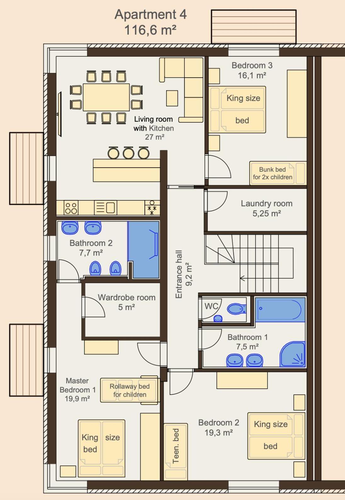 Apartament Familyvilla, New 4 Luxury Big Apartments, Parking Praga