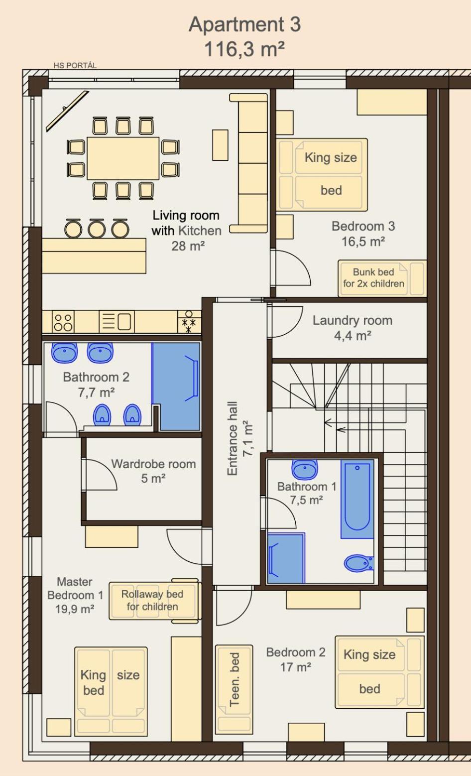 Familyvilla, New 4 Luxury Big Apartments, Parking Apartament